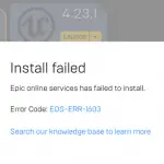 Cómo reparar el error de Epic Games EOS-ERR-1603